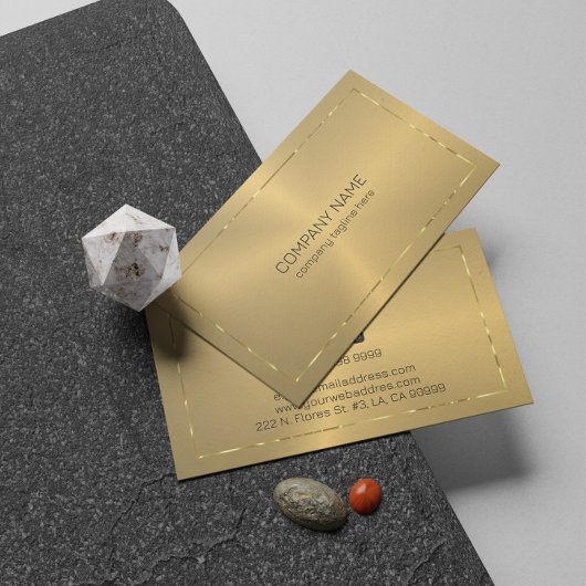 Metaalgoudtextuur schijnt gouden rand visitekaartje