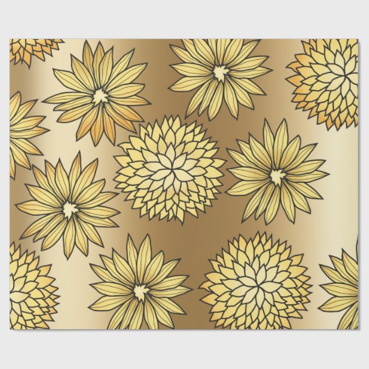 Metaalgoudvormig ontwerp cadeaupapier (Vlak)