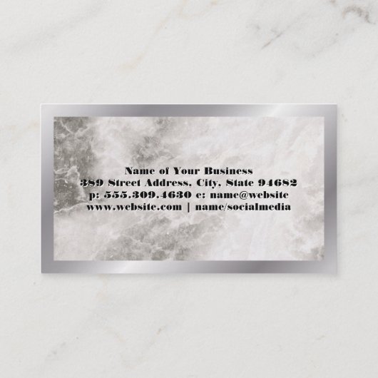 Metaalgrens | Marmer Visitekaartje (Achterkant)