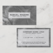 Metaalgrijs geborsteld staal visitekaartje (Voorkant / Achterkant)