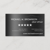 Metaalgrijs zilveren minimale bestuurder auto visitekaartje (Voorkant)