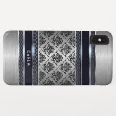 Metaalgrijze zwartwitmaskers Case-Mate iPhone case (Achterkant (horizontaal))