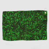 Metaalgroen getextureerde korrels golfhanddoek (Horizontaal)