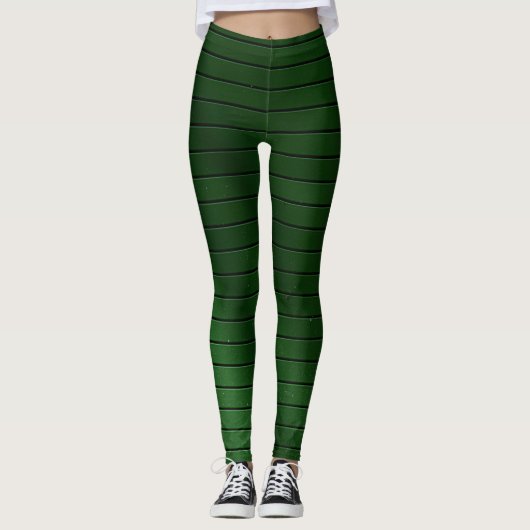 Metaalgroene Leggings (Voorkant)