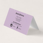 Metaalgulzige Paars met penselen Visitekaartjes (Achterkant)