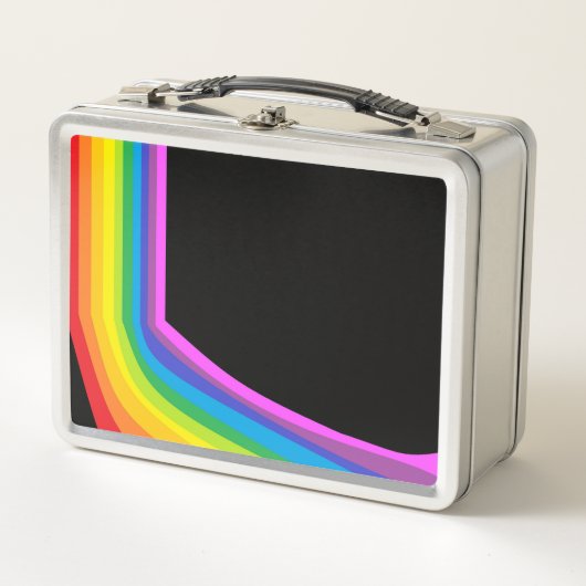 Metaalhoes retro met regenboogontwerp (Voorkant)