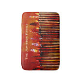 Metaalkaarsen Aangepaste naam Oranje Plush Badmat (Voorkant Verticaal)