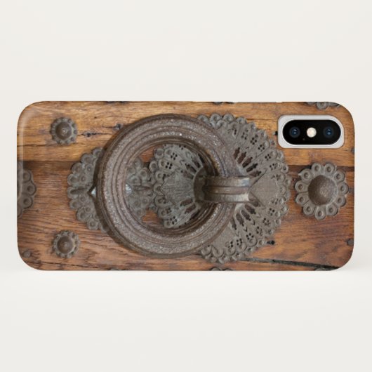 Metaalknop op oude houten deur Case-Mate iPhone case (Achterkant (horizontaal))