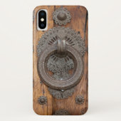 Metaalknop op oude houten deur Case-Mate iPhone case (Achterkant)