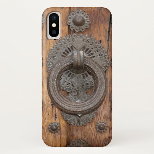 Metaalknop op oude houten deur Case-Mate iPhone case (Achterkant)