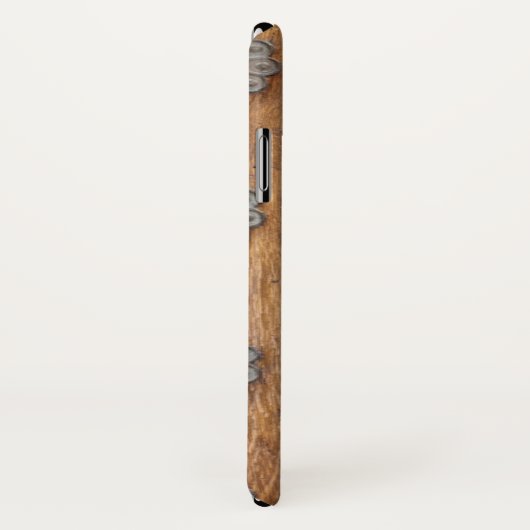 Metaalknop op oude houten deur Case-Mate iPhone case (Achterkant / rechts)