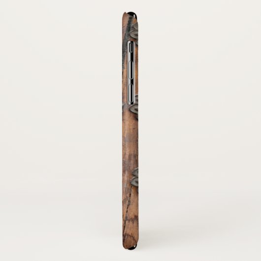 Metaalknop op oude houten deur Case-Mate iPhone case (Achterkant/links)