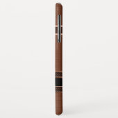 Metaalkoper met een bruin geometrisch ontwerp. Case-Mate iPhone case (Achterkant/links)