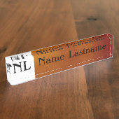 Metaalkoper Naambordje (Zijkant)