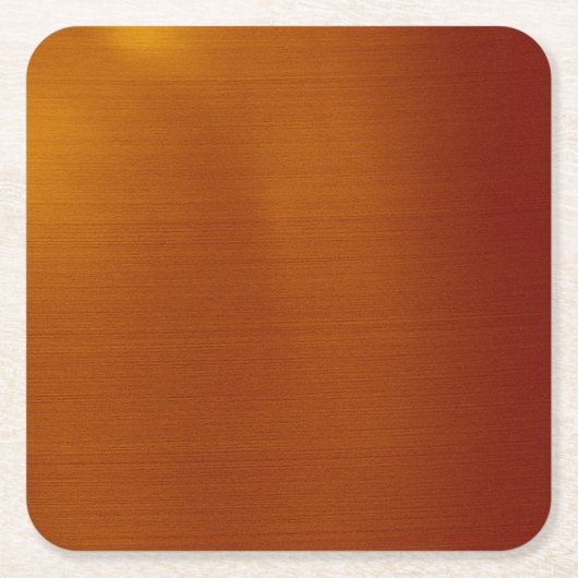 Metaalkoper Vierkante Kartonnen Onderzetter (Voorkant)