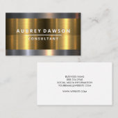 Metaallagen | geborsteld metaal visitekaartje (Voorkant / Achterkant)