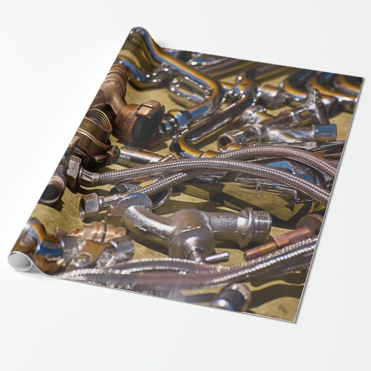 Metaalleidingen Cadeaupapier (Uitgerold)