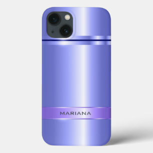 Metaallicht Blauw Roestvrij staal iPhone 13 Hoesje