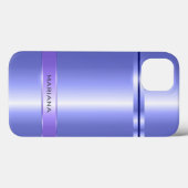 Metaallicht Blauw Roestvrij staal Case-Mate iPhone Case (Achterkant (horizontaal))