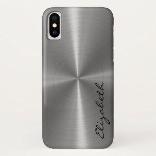 Metaalmetalen blik van metaal, roestvrij staal iPhone x hoesje