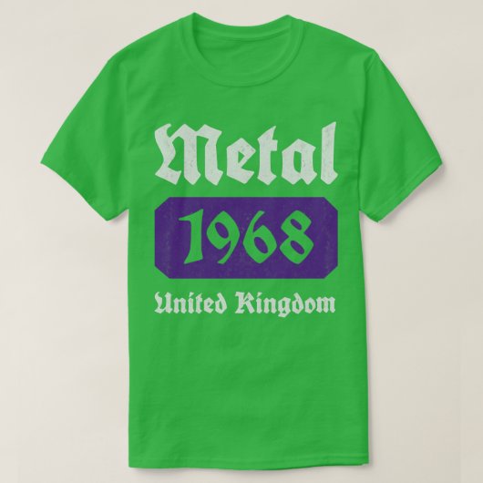 Metaalmuziek 1968 t-shirt (Design voorkant)