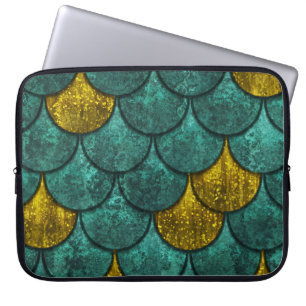 Metaaloxide: Vis Schalen Textuur Laptop Sleeve