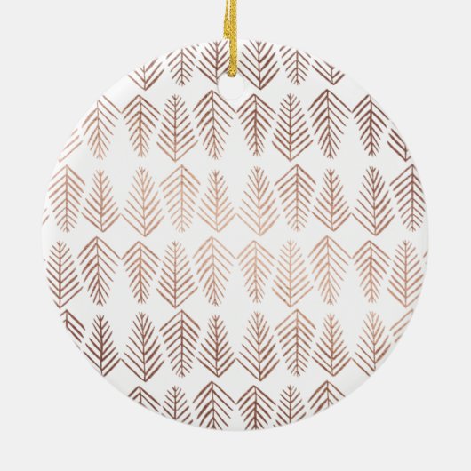 Metaalpijnbomen patroon - koper keramisch ornament (Achterkant)
