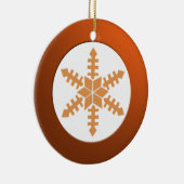 Metaalremcirkel en sneeuwvlok keramisch ornament (Rechts)