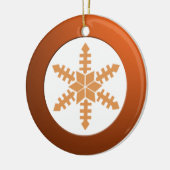 Metaalremcirkel en sneeuwvlok keramisch ornament (Links)