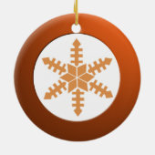 Metaalremcirkel en sneeuwvlok keramisch ornament (Achterkant)