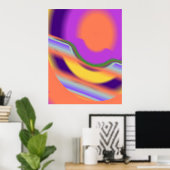 Metaalretroset vloeistofvormig vloeistofniveau D ( Poster (Thuiskantoor)