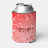 Metaalrode Abstracte Regenneerslag Blikjeskoeler (Blikje Achterkant)