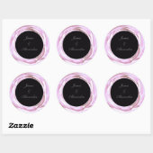 Metaalroze Zachte Roze Ronde Sticker (Vel)