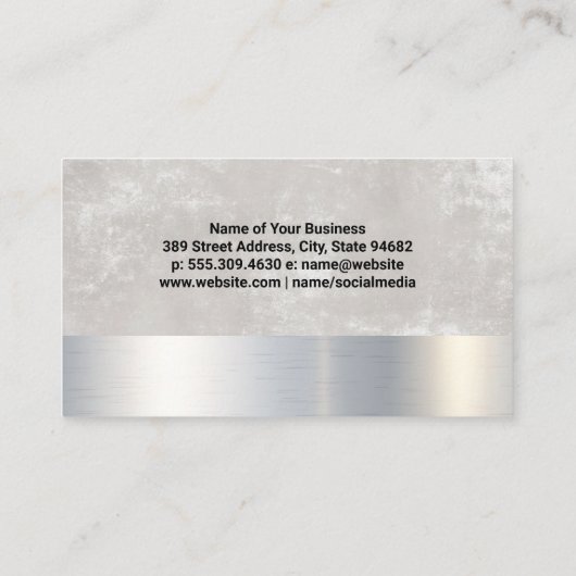 Metaalschaar | Metaal en textuur Visitekaartje (Achterkant)