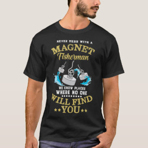 Metaalschatten jagen Gift Coin Collector Magnet T-shirt
