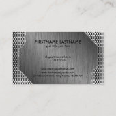 Metaalschuim en Visitekaartje van geborsteld staal (Achterkant)