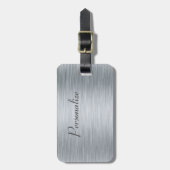 Metaalstaal Bagagelabel (Voorkant verticaal)