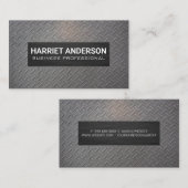 Metaalstalen patroon visitekaartje (Voorkant / Achterkant)