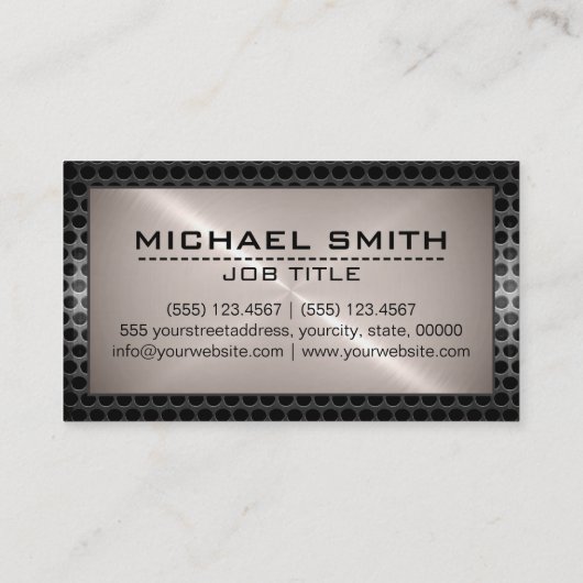 Metaalstalen rand Metaalkleurloos Rand #43 Visitekaartje (Achterkant)