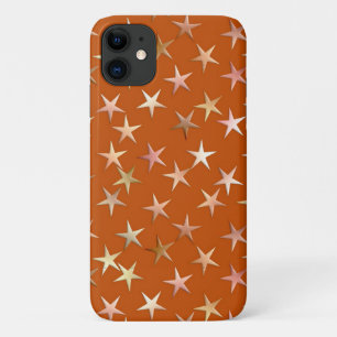 Metaalsterren, bleek goud- en koperschoppen iPhone 11 hoesje
