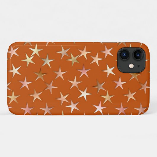 Metaalsterren, bleek goud- en koperschoppen Case-Mate iPhone case (Achterkant (horizontaal))