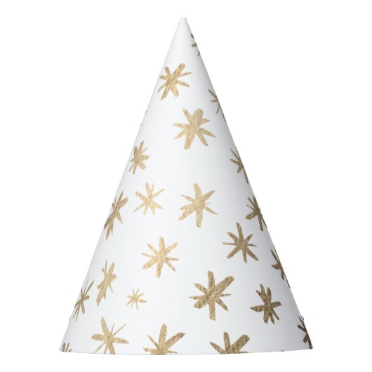 Metaalsterren - goud feesthoedjes (Voorkant)