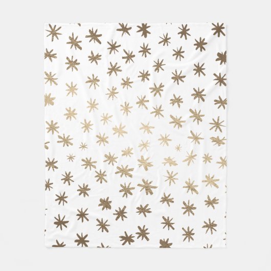Metaalsterren - goud fleece deken (Voorkant)