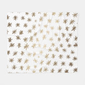Metaalsterren - goud fleece deken (Voorkant (Horizontaal))