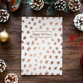 Metaalsterren - koper feestdagenkaart