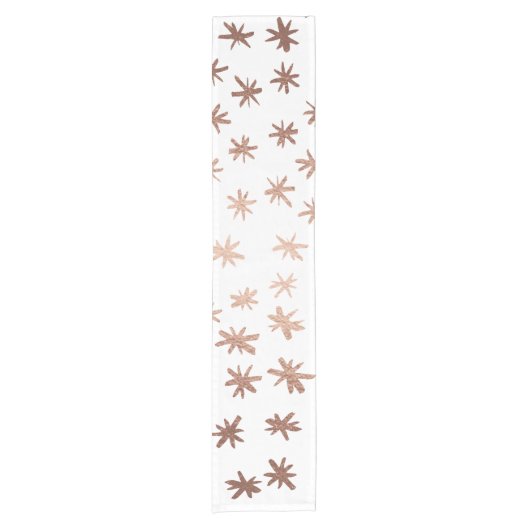 Metaalsterren - koper korte tafelloper (Voorkant)