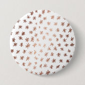 Metaalsterren - koper ronde button 7,6 cm (Voorkant)