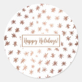 Metaalsterren - koper ronde sticker (Voorkant)