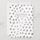Metaalsterren - zilver feestdagenkaart (Voorkant)