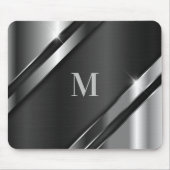 Metaaltextuur monogram muismat (Voorkant)